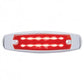 12 Red LED Rectangular Clearance/Marker Light W/ Stainless Steel Bezel