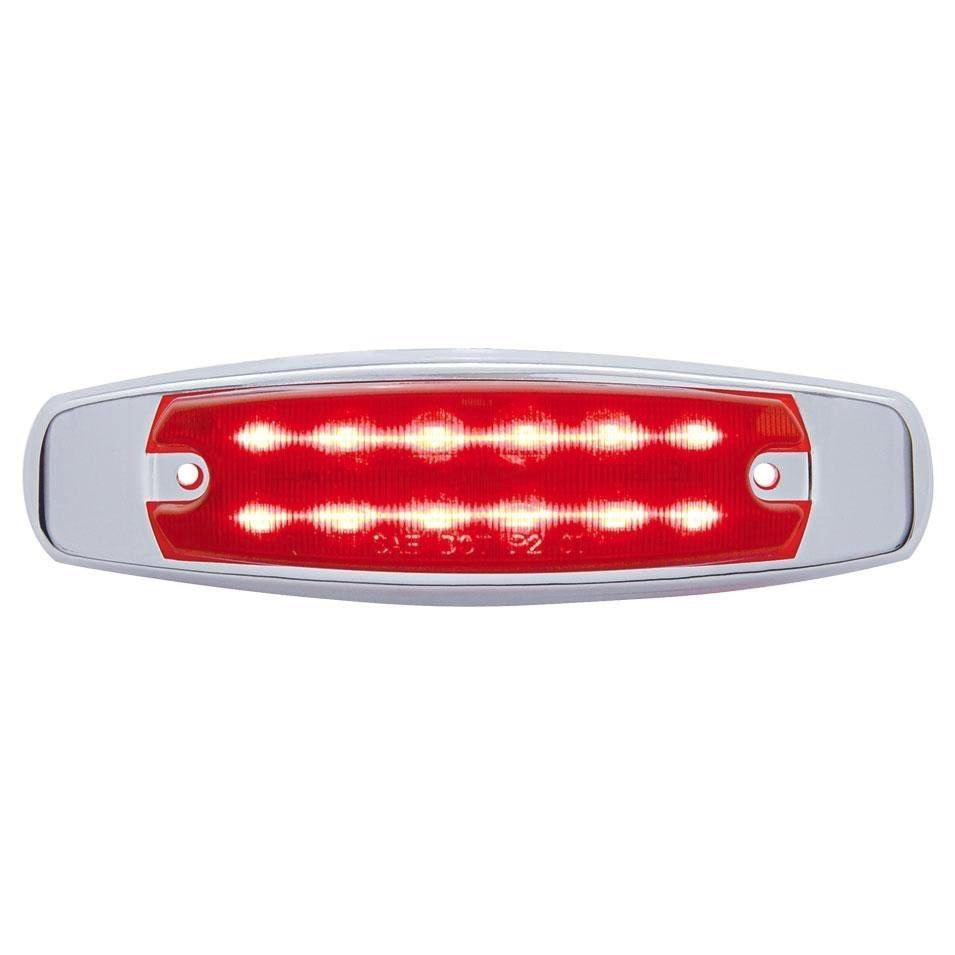 12 Led Rectangular Clearance Marker - Red Led/red Lens Lighting & Accessories