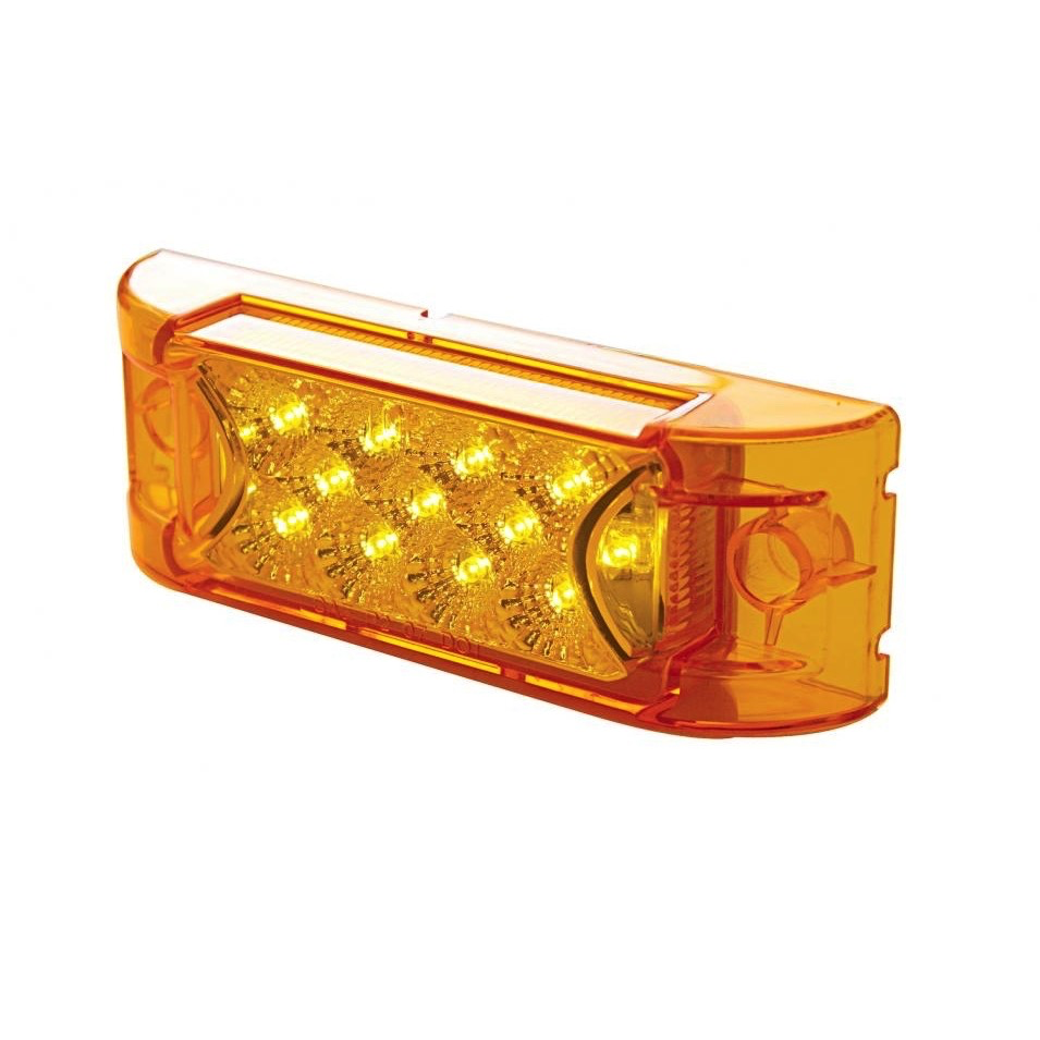 13 Led Reflector Rectangular Clearance/marker Light - Amber Led/amber Lens Lighting & Accessories