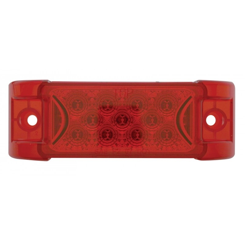 13 Led Reflector Rectangular Clearance/marker Light - Red Led/red Lens Lighting & Accessories