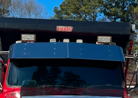 13" Visor Ford L8000,L9000 Stainless Steel