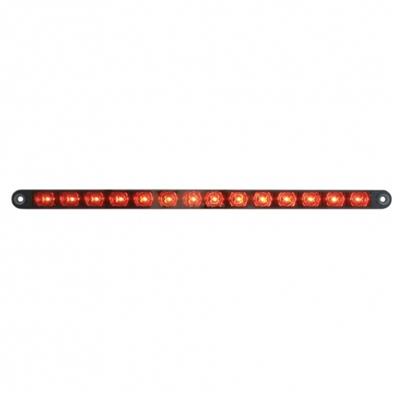 14 LED 12" Auxiliary strip Light - Red LED/Chrome Lens (Bulk)