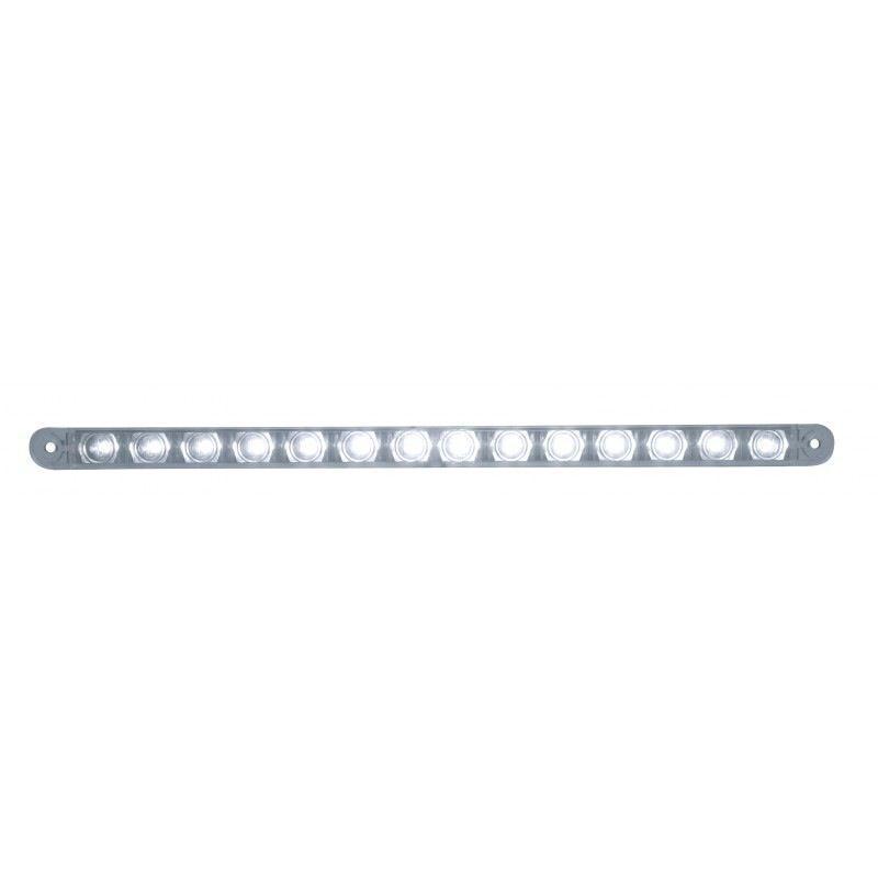 14 Led 12 Auxiliary Strip Light - White Led/clear Lens Cab Interior