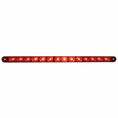 14 LED 12'' Sequential Auxiliary/Utility Light Bar - Red LED/Red Lens