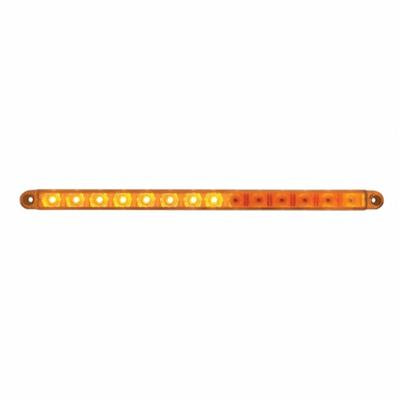 14 LED 12" Sequential Light Bar Only - Amber LED/Amber Lens