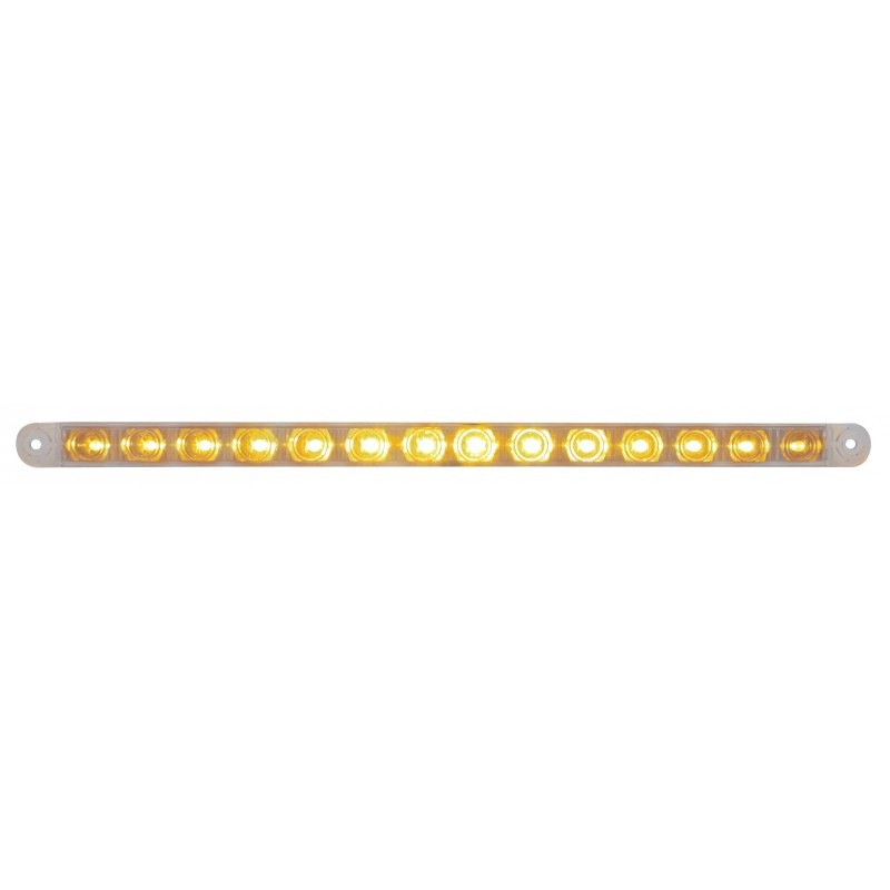 14 Amber Led 12 Flush Mount P/t/c Light - Clear Lens Lighting & Accessories