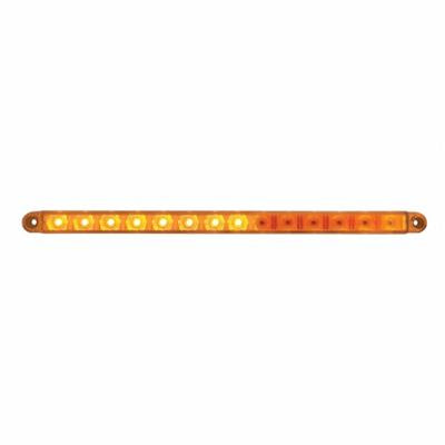 14 LED 12" Sequential Light Bar Only - Amber LED/Amber Lens