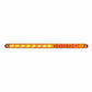 14 LED 12" Sequential Light Bar w/ Chrome Bezel Amber LED/Amber Lens