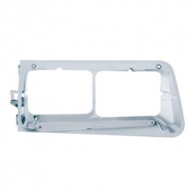 14 LED Freightliner FLD Headlight Bezel (Passenger) - Amber LED/Chrome