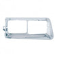14 LED Freightliner FLD Headlight Bezel (Passenger) - Amber LED/Chrome