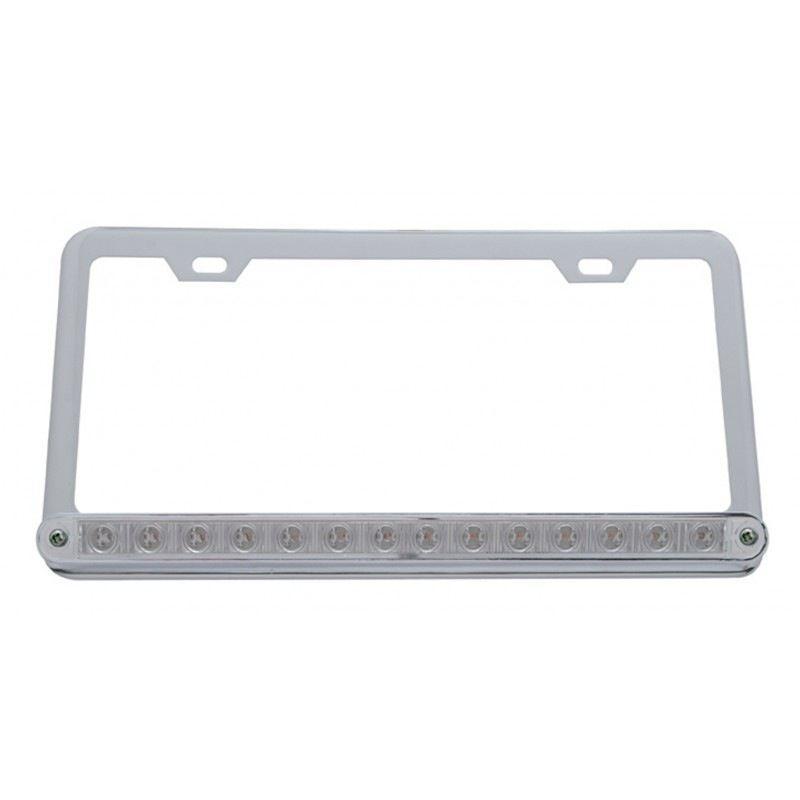 14 Led Light Bar License Frame - Amber Led/clear Lens Lighting & Accessories