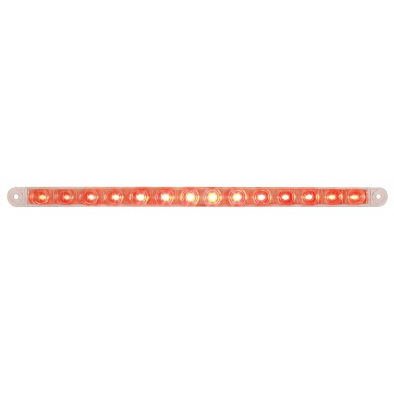 14 Red Led 12 Flush Mount S/t/t Light - Clear Lens Lighting & Accessories