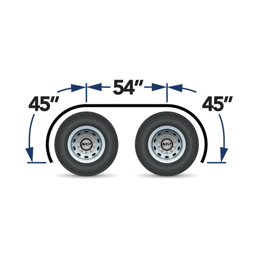 144″ SMOOTH PAINTABLE ALUMINUM FULL FENDER ROLLED EDGE – 8 GAUGE