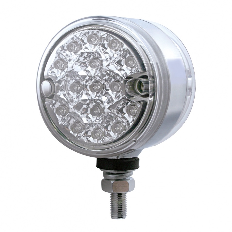 15 Led 3 Dual Function Reflector Double Face Light - Amber & Red Led/clear Lens Lighting Accessories