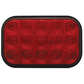 15 Red Led Rectangular P/t/ C Light - Lens Lighting & Accessories