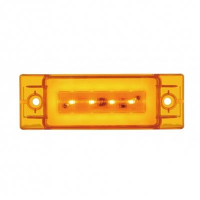 16 LED "GLO" Rectangular Clearance/Marker Light - Amber LED/Amber Lens