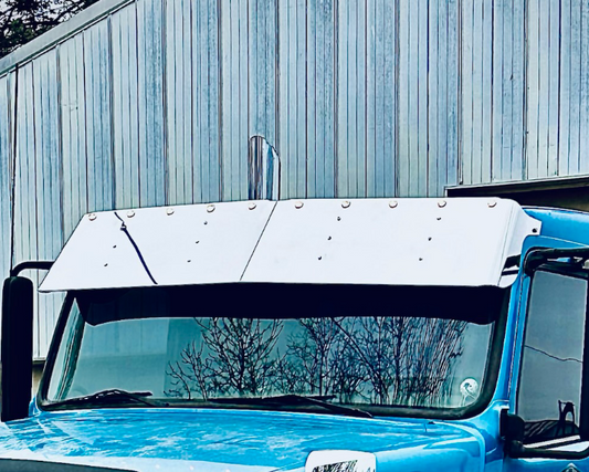 17" Drop Visor with 10-3/4‚Äù Light Holes for Volvo VNL (2004-2014) Flat Top/Day Cab Only