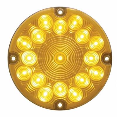 17 LED 7" Turn Signal Light - Amber LED/Amber Lens (Bulk)