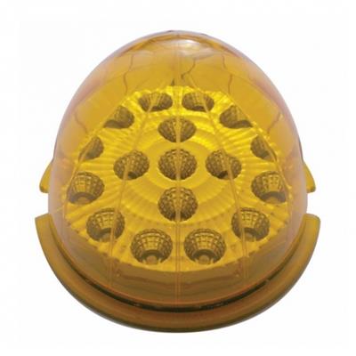 17 LED Watermelon Reflector Cab Light - Amber LED/Amber Lens