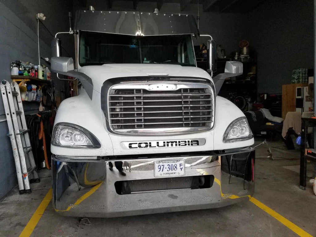 18” -20” Freightliner Century/Columbia/Coronado 03” Older "V" Style Visor With 2 Hole Side Mount with 14 3/4” Light Holes