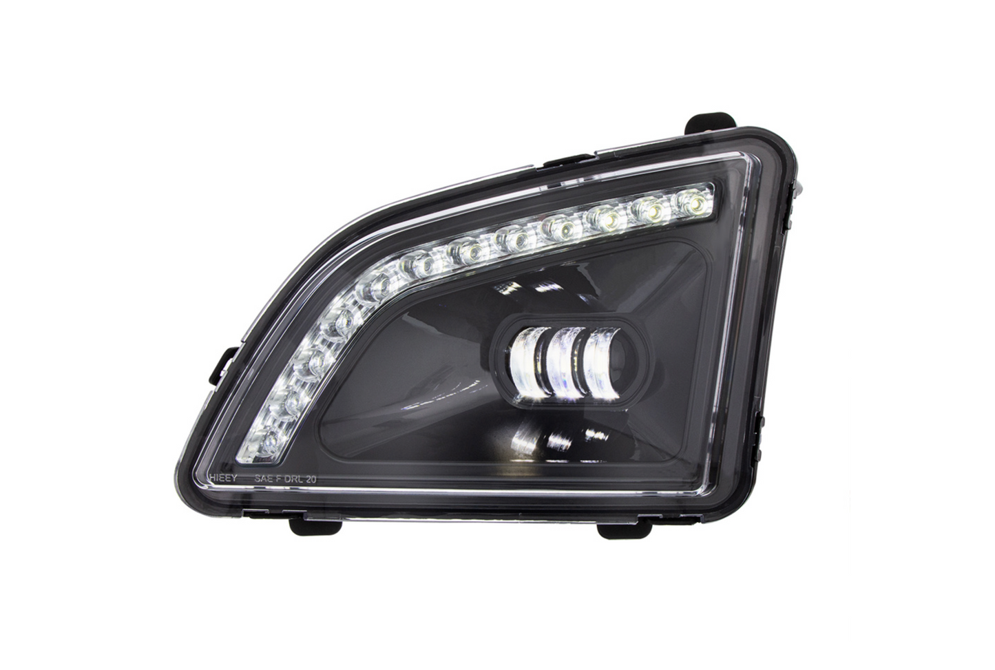 18 LED BLACK PROJECTOR FOG LIGHT WITH POSITION LIGHT FOR 2018-2024 VOLVO VNL - DRIVER/LEFT