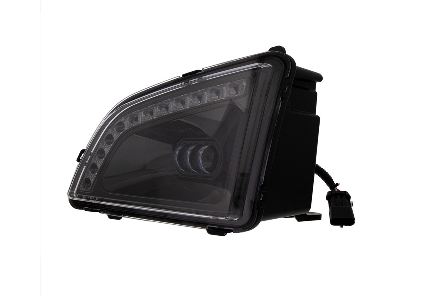 18 LED BLACK PROJECTOR FOG LIGHT WITH POSITION LIGHT FOR 2018-2024 VOLVO VNL - DRIVER/LEFT