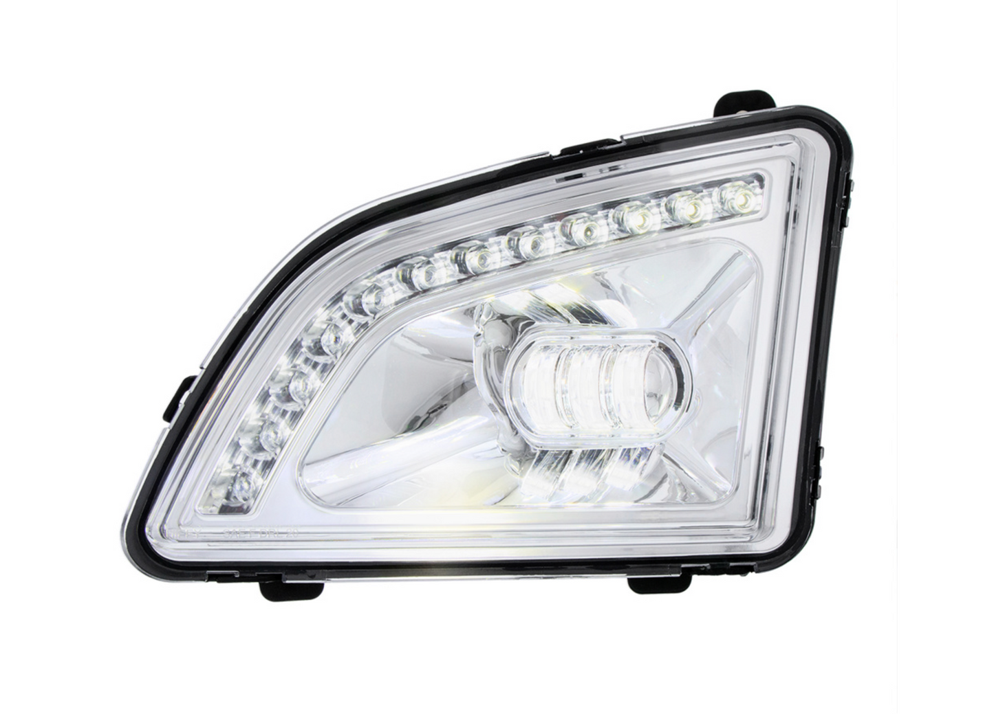 18 LED CHROME PROJECTOR FOG LIGHT WITH POSITION LIGHT FOR 2018-2024 VOLVO VNL - DRIVER/LEFT