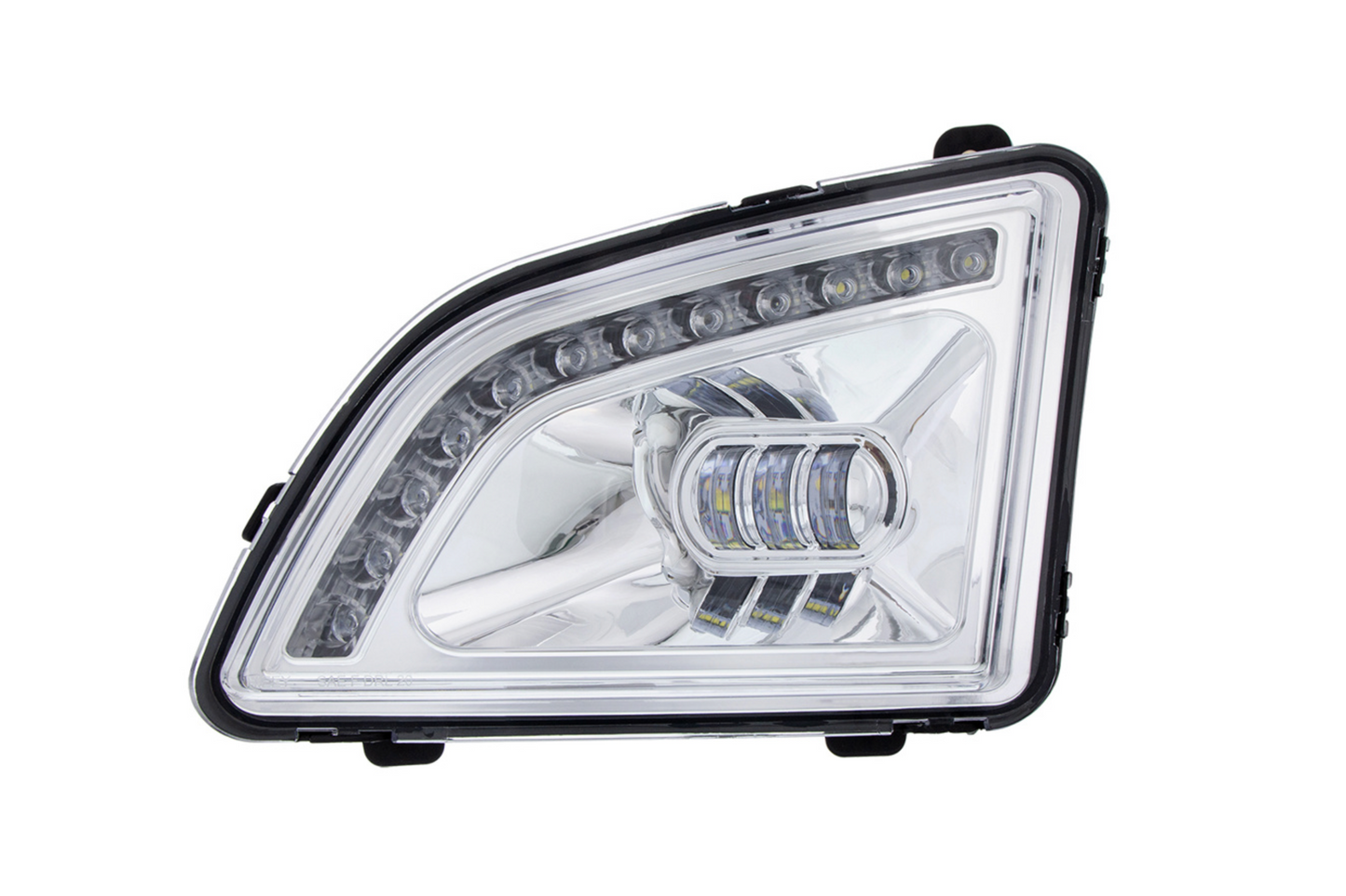 18 LED CHROME PROJECTOR FOG LIGHT WITH POSITION LIGHT FOR 2018-2024 VOLVO VNL - DRIVER/LEFT