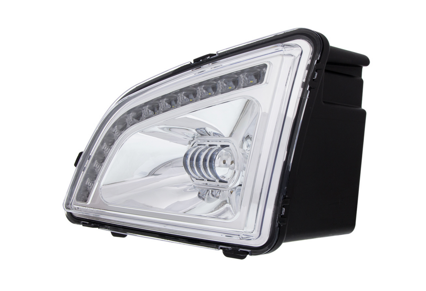 18 LED CHROME PROJECTOR FOG LIGHT WITH POSITION LIGHT FOR 2018-2024 VOLVO VNL - DRIVER/LEFT