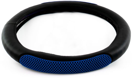 18″ RUBBER DIAMOND ANTI-SLIP STEERING WHEEL COVER – BLUE