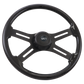 18" Steering Wheel Midnight Black - Black Rim, Matte Black 4-Spoke w/Slot Cut Outs, Matte Black Bezel, Matte Black HB