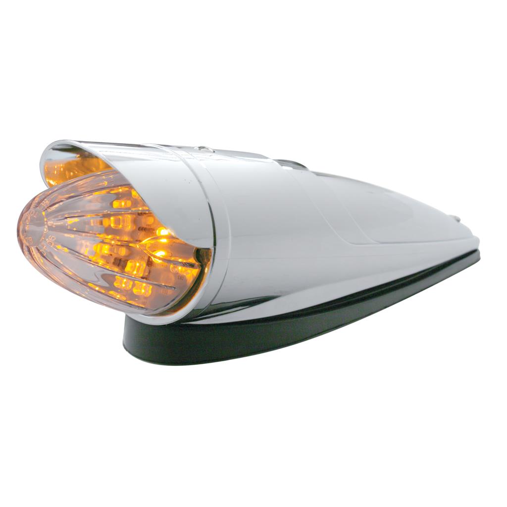 19 Amber Led Grakon 1000 Style Watermelon Cab Light W/ Visor - Clear Lens