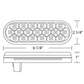 19 LED 6" OVAL REFLECTOR TURN SIGNAL LIGHT - AMBER LED/AMBER LENS