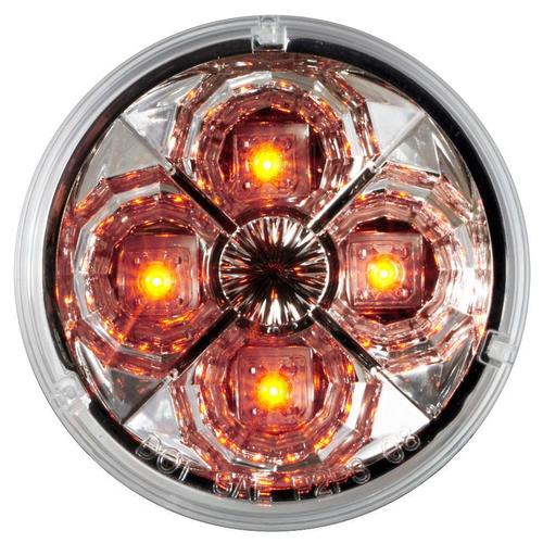 2 1/2" Star LED Marker Light Amber/Clear Lens