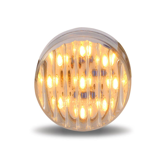 2.5" Clear Amber  Ribbed LED Marker Light (13 Diodes)