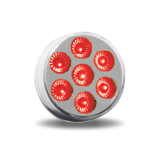 2.5" Round Red Marker to Purple Auxiliary Dual LED Light (7 Diodes)