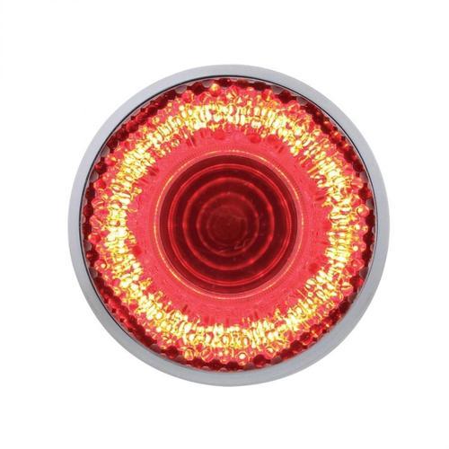 2.5” Round VORTEX LED 9 diodes, Marker Light. Clear/red