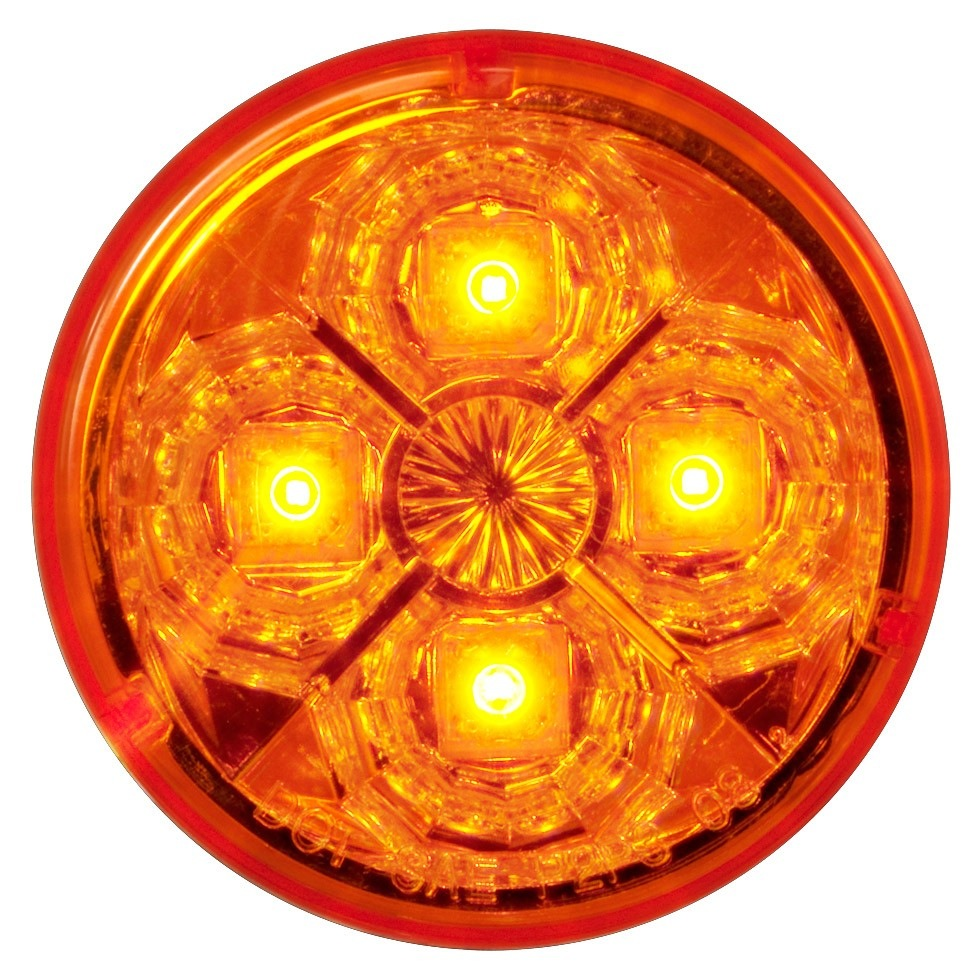 2.5 Round 4 Led Light (Amber Leds / Amber Lens) Lighting & Accessories