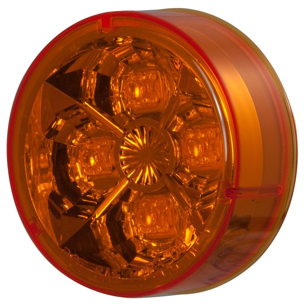 2.5 Round 4 Led Light (Amber Leds / Amber Lens) Lighting & Accessories