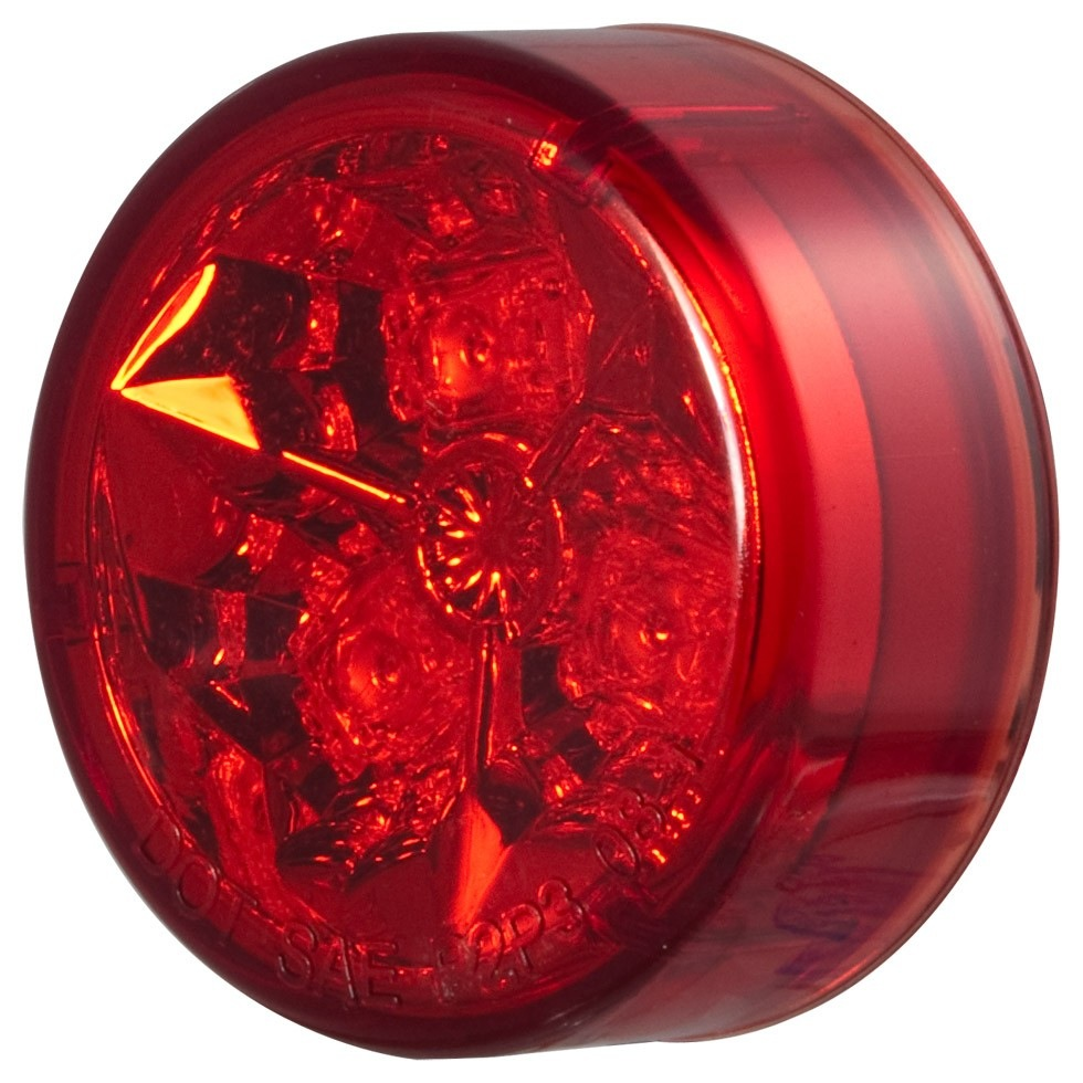 2 Round 3 Led Light (Red Leds / Red Lens) - Lighting & Accessories