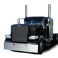 20" Chrome Bumper Peterbilt 389 (2007+) Boxed End with Tow Holes