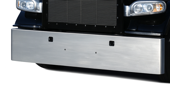 20" Chrome Bumper Peterbilt 389 (2007+) Boxed End with Tow Holes