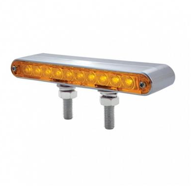 20 LED 6-1/2'' Double Face Light Bar - Amber & Red LED/Amber & Red Lens