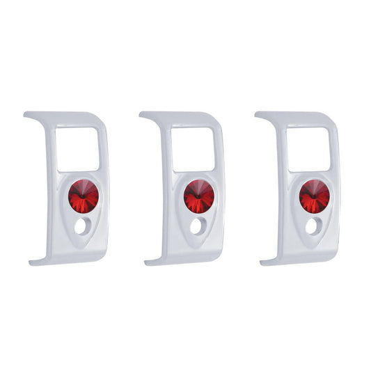 2006+ Kenworth Rocker Switch Cover, Red Diamond (3-pack)