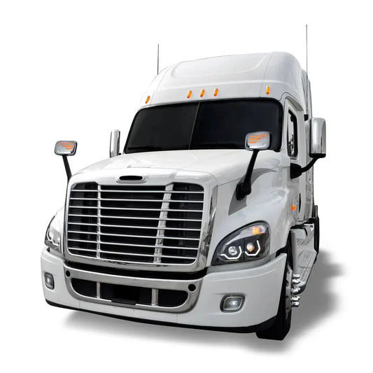 2008 + Freightliner Cascadia Grille with Bug Screen - Chrome
