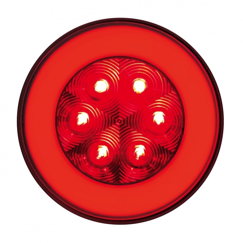 21 Led 4 S/t/t & P/t/c Light - Glo W/ Red Led/red Lens - Lighting Accessories