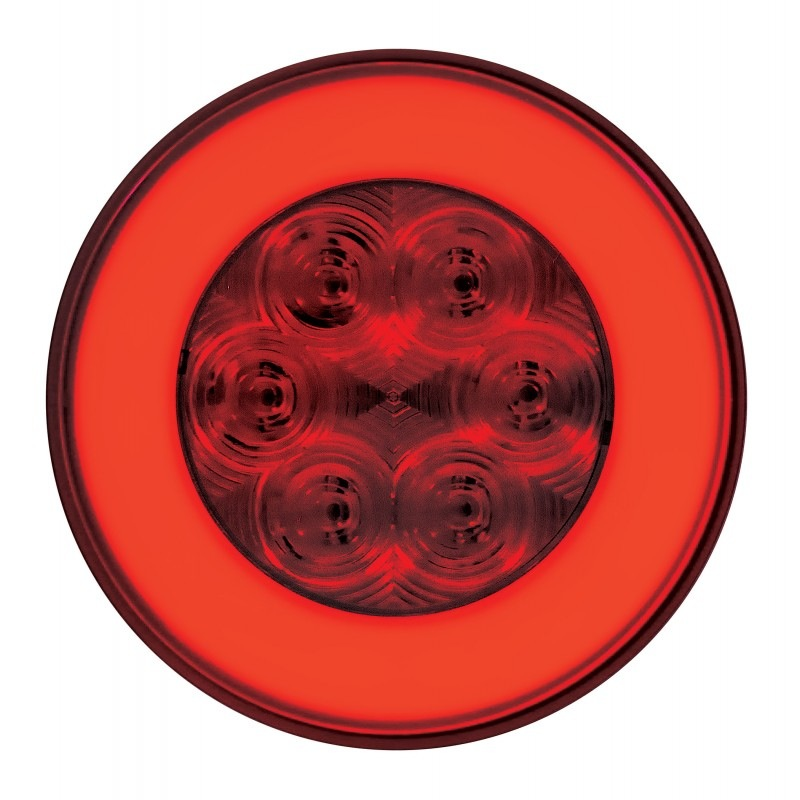 21 Led 4 S/t/t & P/t/c Light - Glo W/ Red Led/red Lens - Lighting Accessories