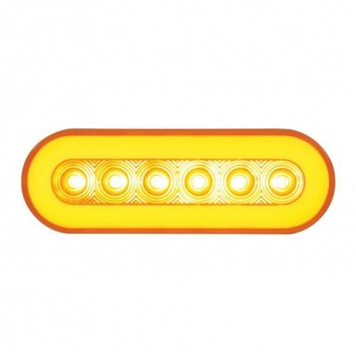 22 Amber Led 6" Oval S/T/T & P/T/C "Halo" Light - Amber Lens