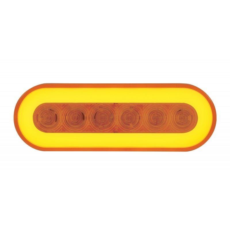 22 Led 6 Oval S/t/t & P/t/c Light - Glo W/ Amber Led/amber Lens - Lighting Accessories