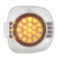 22 LED Turn Signal Light For 1996-2010 Freightliner Century - Amber LED/Clear Lens